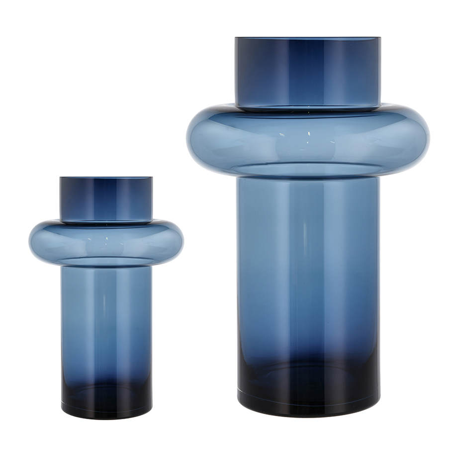 LYNGBY GLAS VASER TUBE, Dark Blue